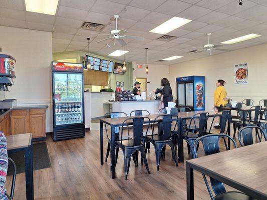 Front counter and dining area.