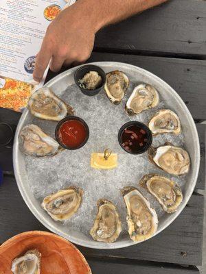 Raw oysters