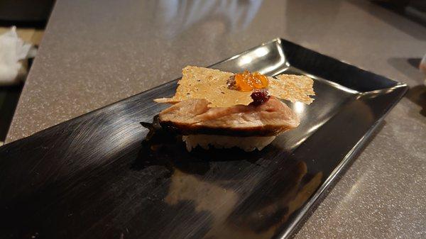 Smoke Duck Nigiri with Duck Crispy Skin