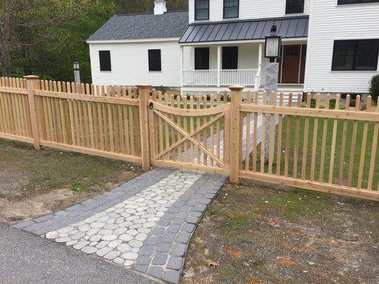 2x2" Cedar Picket fence