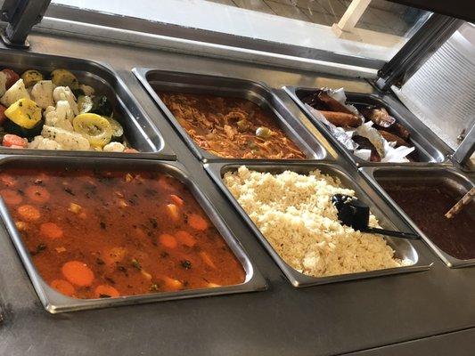 Our beautiful hot bar for our to go or to dine in customer who wants there food fast everyday there is something different