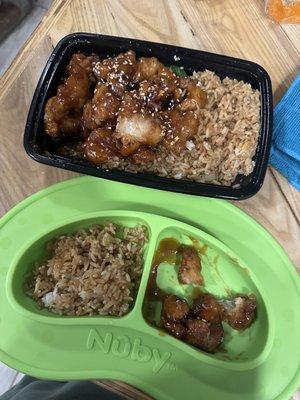 Sesame chicken fried rice