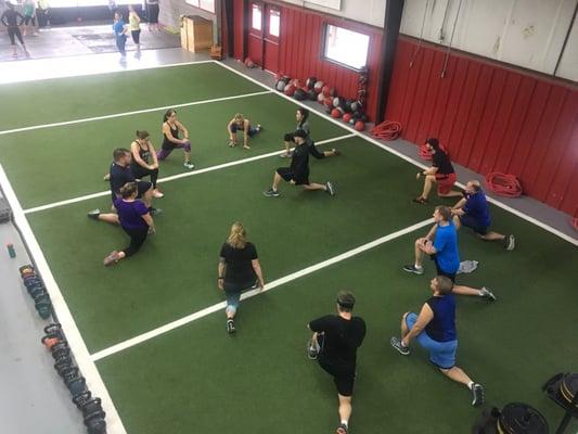 Finish the workout with a good stretch!  We are thankful for a well rounded program here!