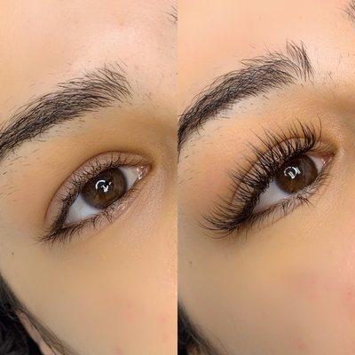 Before & After lashes by Jackie