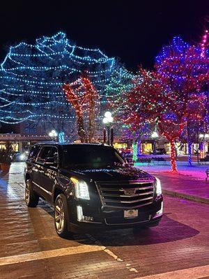 Santa Fe plazas amazing holiday light display. BREATHTAKING!