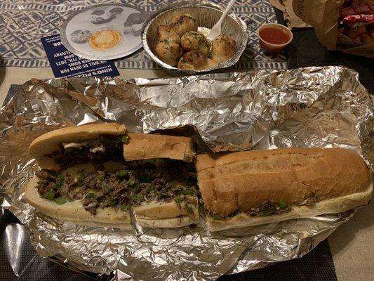 Whole cheesesteak