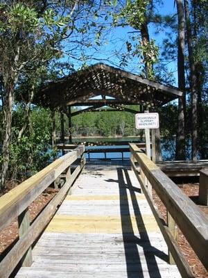 Portion of boardwalk and "gazebo"