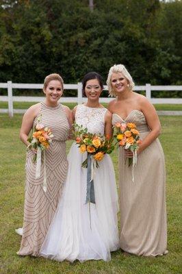 Becky altered my wedding dress and two of my bridesmaids gowns. They all looked beautiful and fit like a glove!