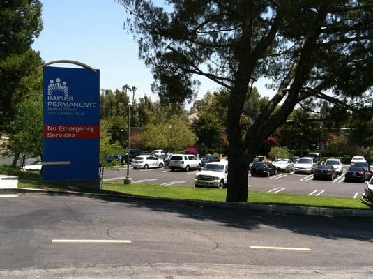 Parking lot entrance from Lambert Rd