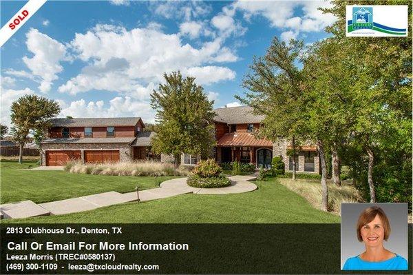 SOLD in DENTON, TX by Leeza & Shannon, Cloud Realty Team