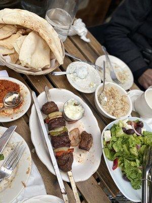 Lamb Kebab, Greek Salad