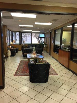 Reception area at Woodlands Dental Partners