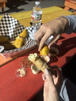 Tequeños and empanadas