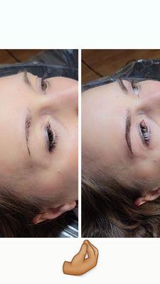 Microblading with shading