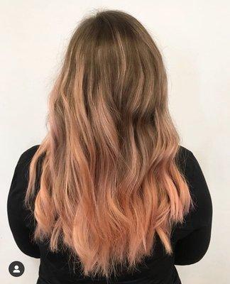 Pink balayage hair