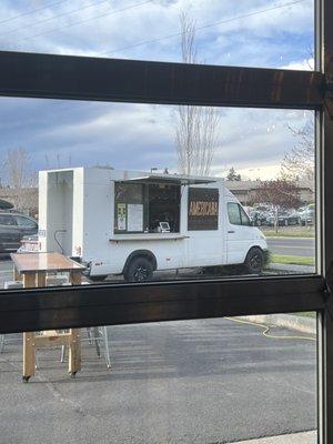 Americana truck outside Spider City brewing.