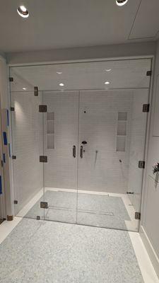 Shower doors.