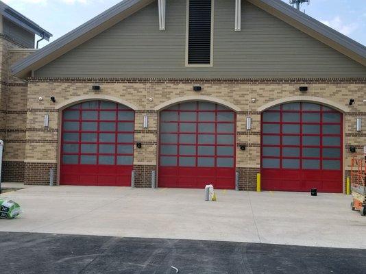 Newly installed overhead doors at a fire station!