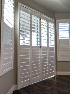 Sliding Door Shutters - Rodless Style - BiFold Shutters