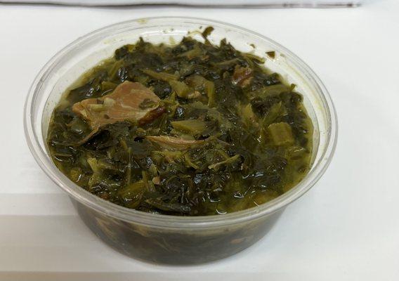 Collard greens cooked with smoke turkey