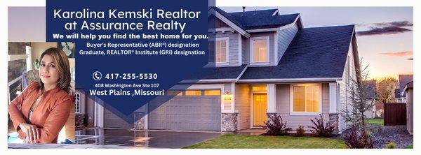 Karolina Kemski Realtor West Plains Missouri with ASSURANCE REALTY