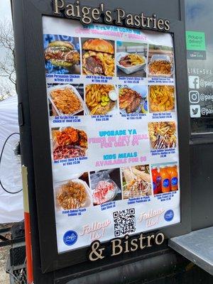 Menu board