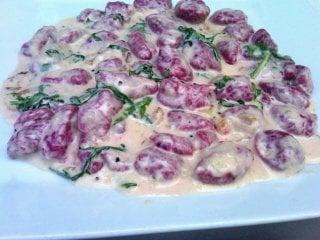 Chicca Beets Gnocchi in Gorgonzola Cream Sauce