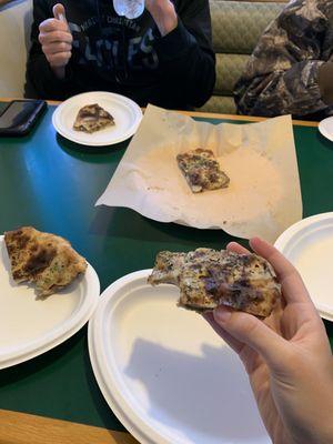 Seasoned, "naan-like" bread appetizer, I forget the name