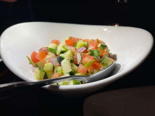 Small bowl of Shirazi salad