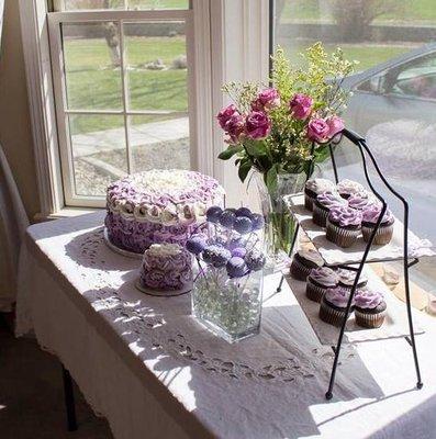 Pretty in Lavender Ombre cake, smash cake, cupcakes & cake pops!