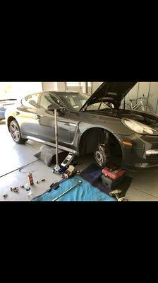 2011 Porsche Panamera all 4 brakes and rotors replacement.