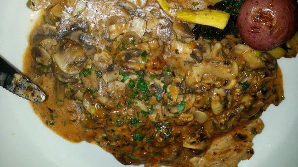 Veal with mushrooms