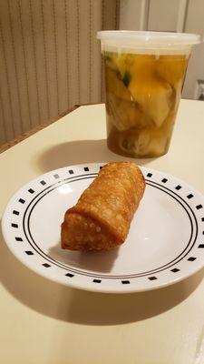 large wonton soup and eggroll