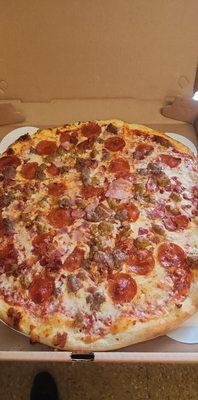 Large Meat Lovers pizza.