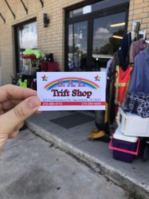 Front door to SAL Thrift Shop located off of Fredericksburg Rd.