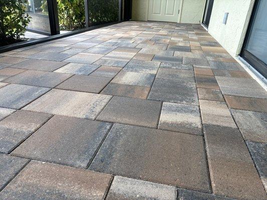 Paver patios protected by paver sealing.