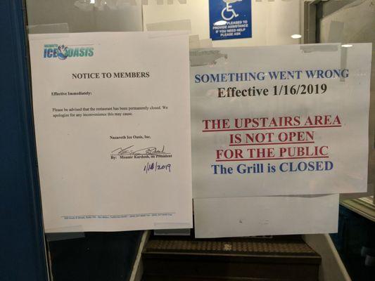 Very sad to share this photo - the grill was the true Oasis of Ice Oasis.