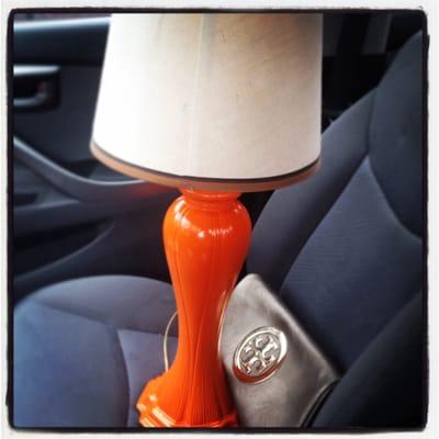 Sweet find! Vintage orange mod lamp! $5