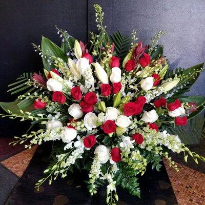 Funeral basket arrangement