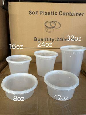 Wholesale Deli Containers
8oz、12oz、16oz、24oz、32oz
240 set with lids