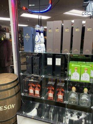 We carry all types of regular and high end liquor