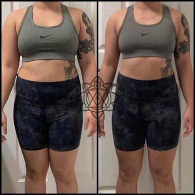 She Lost 20 pounds of body fat after 16 weeks of personal training!