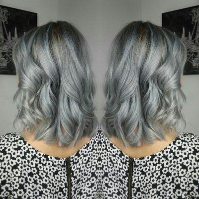 Silver balayage! color by  Georgina