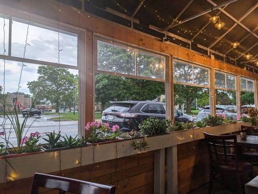 Inside the covered patio