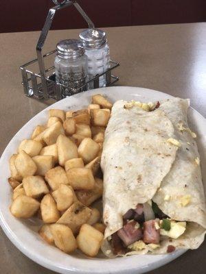 Bomb breakfast burrito special!