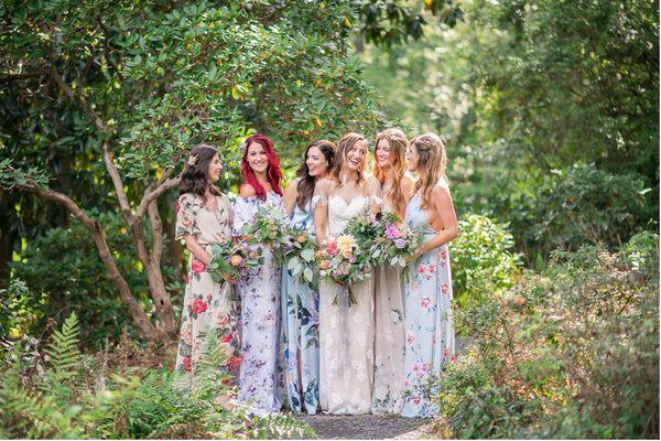 Colorful wedding bouquets