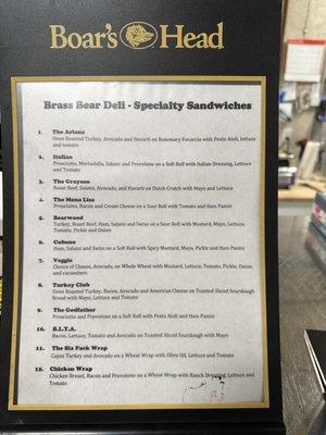 Specialty Sandwiches