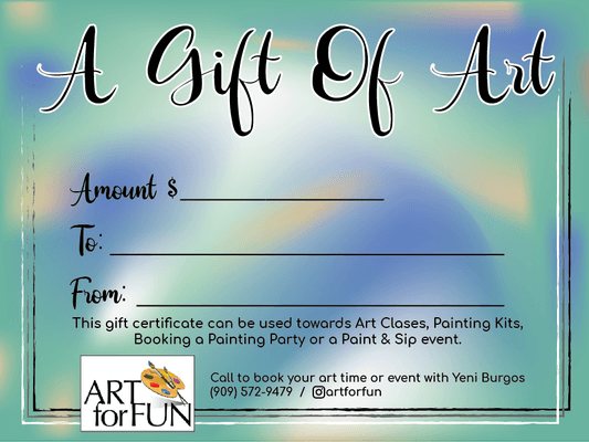 Art for fun Gift Certificate