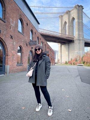 Brooklyn bridge at the back