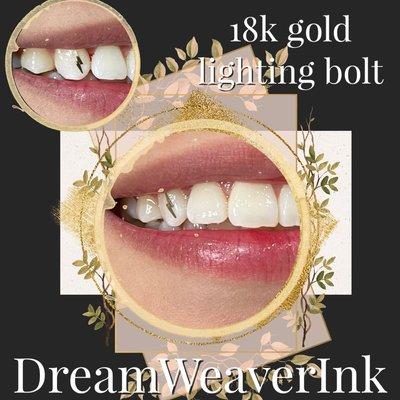 18k yellow gold lighting bolt